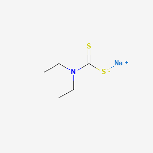 Chemical structure of Sodium Diethyldithiocarbamate