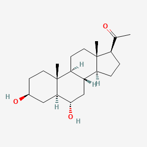 Chemical structure of 5α-Pregnane-3β,6α-diol-20-one