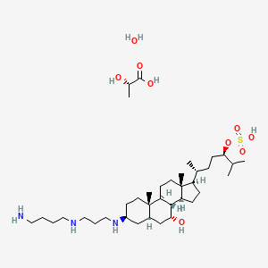 Chemical structure of Squalamine lactate (MSI-1256F)