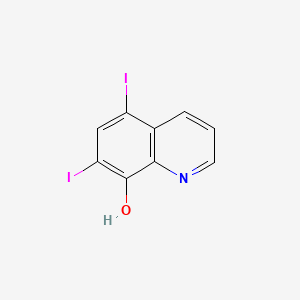 Chemical structure of 5,7-Diiodo-8-hydroxyquinoline