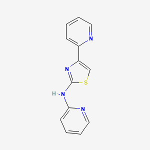 Chemical structure of N-(pyridin-2-yl)-4-(pyridin-2-yl)thiazol-2-amine