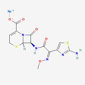 Chemical structure of Ceftizoxime Sodium