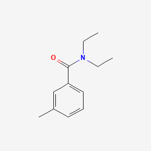 Chemical structure of Diethyltoluamide (DEET)