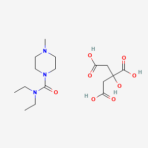 Chemical structure of Diethylcarbamazine citrate