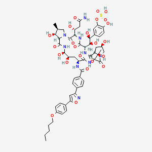 Chemical structure of Micafungin