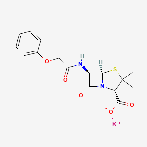 Chemical structure of Penicillin V Potassium