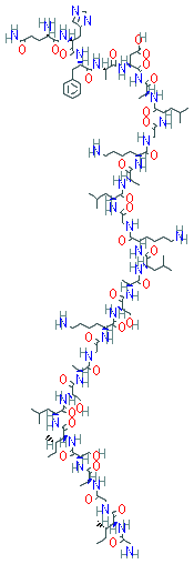 Chemical structure of Bombinin-like peptide-1