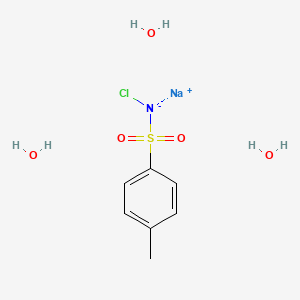 Chemical structure of chloramine-T trihydrate