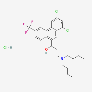 Chemical structure of (+-)-Halofantrine hydrochloride