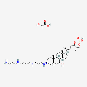 Chemical structure of MSI-1436 lactate (Trodusquemine lactate)