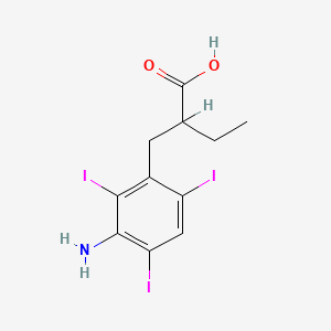 Chemical structure of Iopanoic acid