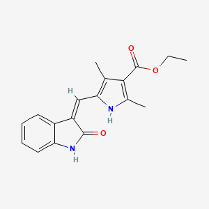 Chemical structure of SU5408 (VEGFR2 Kinase Inhibitor I)