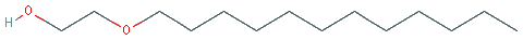 Chemical structure of Polidocanol (Polyoxyethylene lauryl ether)