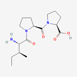 Chemical structure of H-Ile-Pro-Pro-OH