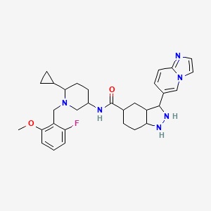 Chemical structure of Adrenomedullin (AM) (13-52), human