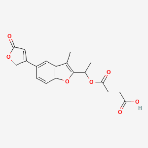 Chemical structure of Benfurodil Hemisuccinate