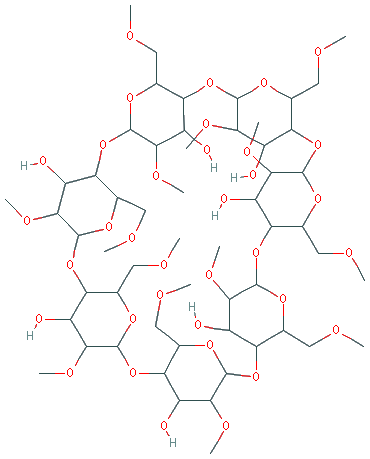 Chemical structure of Methyl-β-cyclodextrin (Methyl-beta-cyclodextrin)