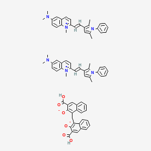 Chemical structure of Pyrvinium pamoate (Pyrvinium embonate)