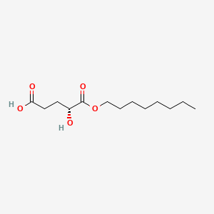 Chemical structure of (2R)-Octyl-alpha-hydroxyglutarate