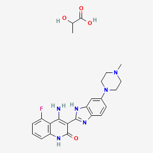 Chemical structure of dovitinib lactate anhydrous