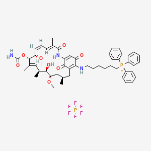 Chemical structure of Gamitrinib TPP hexafluorophosphate