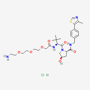 Chemical structure of (S,R,S)-AHPC-PEG3-NH2 hydrochloride