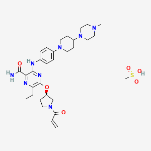 Chemical structure of Naquotinib Mesylate