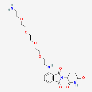 Chemical structure of Pomalidomide-PEG4-C2-NH2