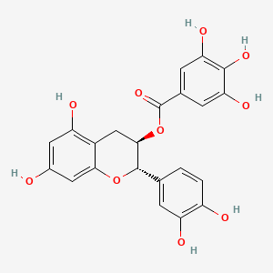 Chemical structure of (-)-Catechin gallate