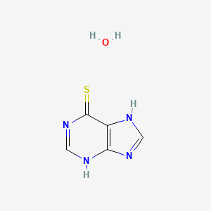 Chemical structure of 6-Mercaptopurine hydrate