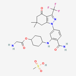 Chemical structure of SNX-5422 mesylate
