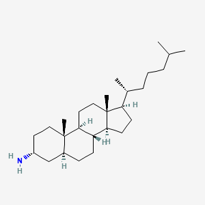 Chemical structure of 3α-Aminocholestane
