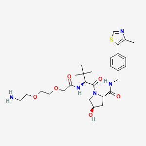 Chemical structure of (S,R,S)-Ahpc-peg2-NH2