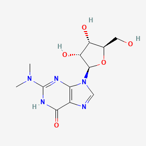 Chemical structure of N2,N2-Dimethylguanosine