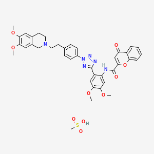 Chemical structure of Encequidar mesylate anhydrous