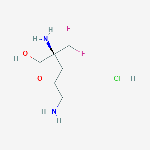 Chemical structure of L-Eflornithine monohydrochloride (L-DFMO (monohydrochloride))