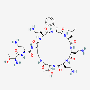 Chemical structure of Polymyxin B nonapeptide