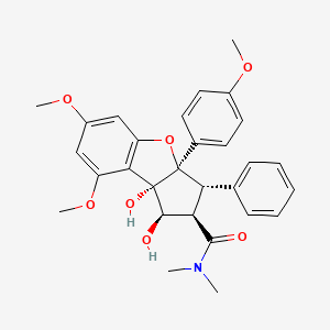 Chemical structure of Rocaglamide (Rocaglamide A)