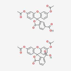 Chemical structure of 5(6)-CFDA