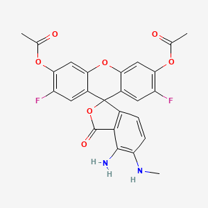 Chemical structure of DAF-FM DA (Diaminofluorescein-FM diacetate)