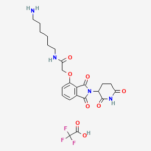 Chemical structure of Thalidomide-O-amido-C6-NH2 (TFA)