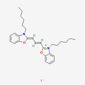 Chemical structure of DiOC6(3) iodide