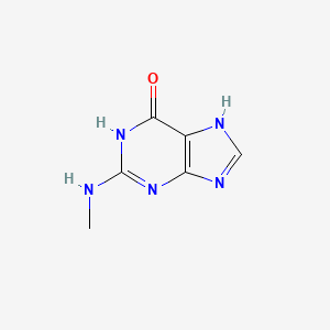 Chemical structure of 6-Hydroxy-2-methylaminopurine