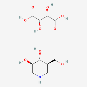 Chemical structure of Afegostat D-Tartrate (D-Isofagomine (D-Tartrate))