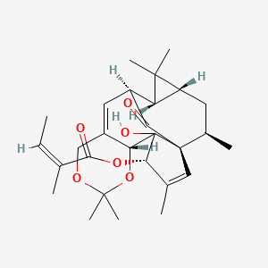 Chemical structure of Ingenol-5,20-acetonide-3-O-angelate