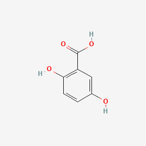 Chemical structure of 2,5-Dihydroxybenzoic acid
