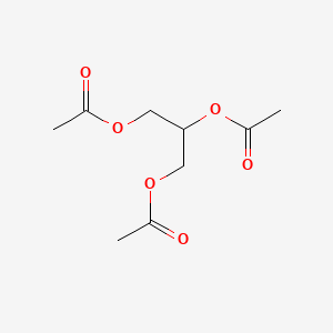 Chemical structure of Triacetin
