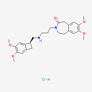 Chemical structure of Ivabradine metabolite N-Demethyl Ivabradine hydrochloride