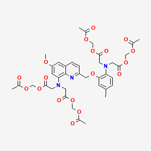 Chemical structure of Quin2-acetoxymethyl ester