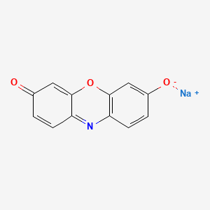 Chemical structure of 7-hydroxy-3h-phenoxazin-3-one, sodium salt